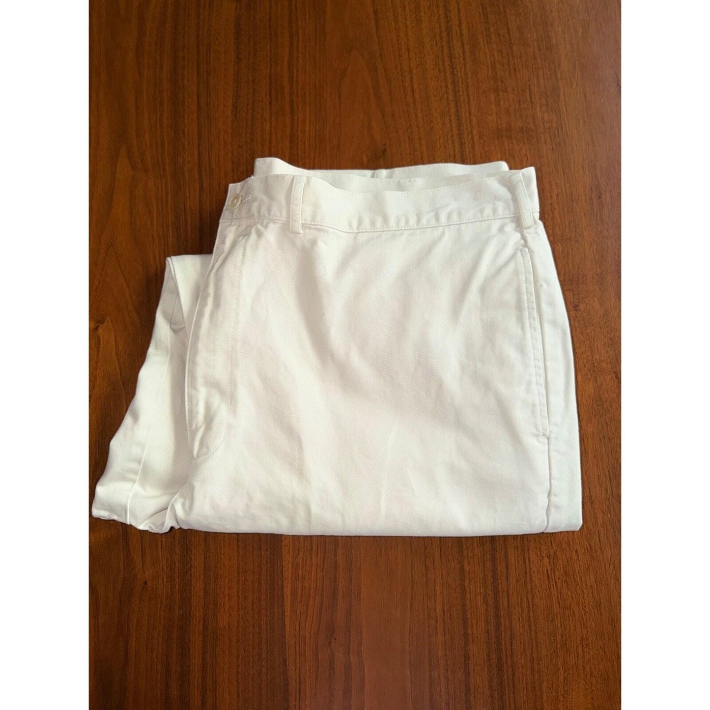 Lands' End Men's White Traditional Fit Chino Pants - Size 42 Regular