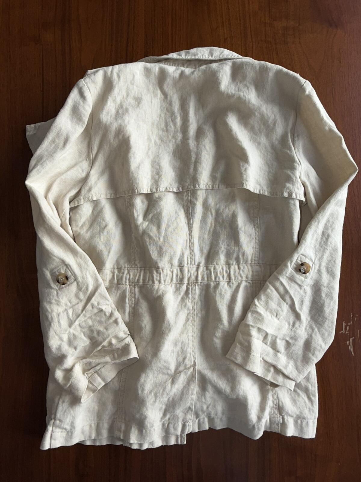 Sanctuary Women's Cream Linen Blend Jacket - Size L