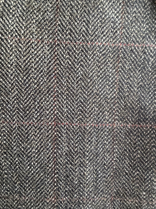 Lauren Ralph Lauren Men's Gray Herringbone Wool Blazer w/Elbow Patches - S 46R