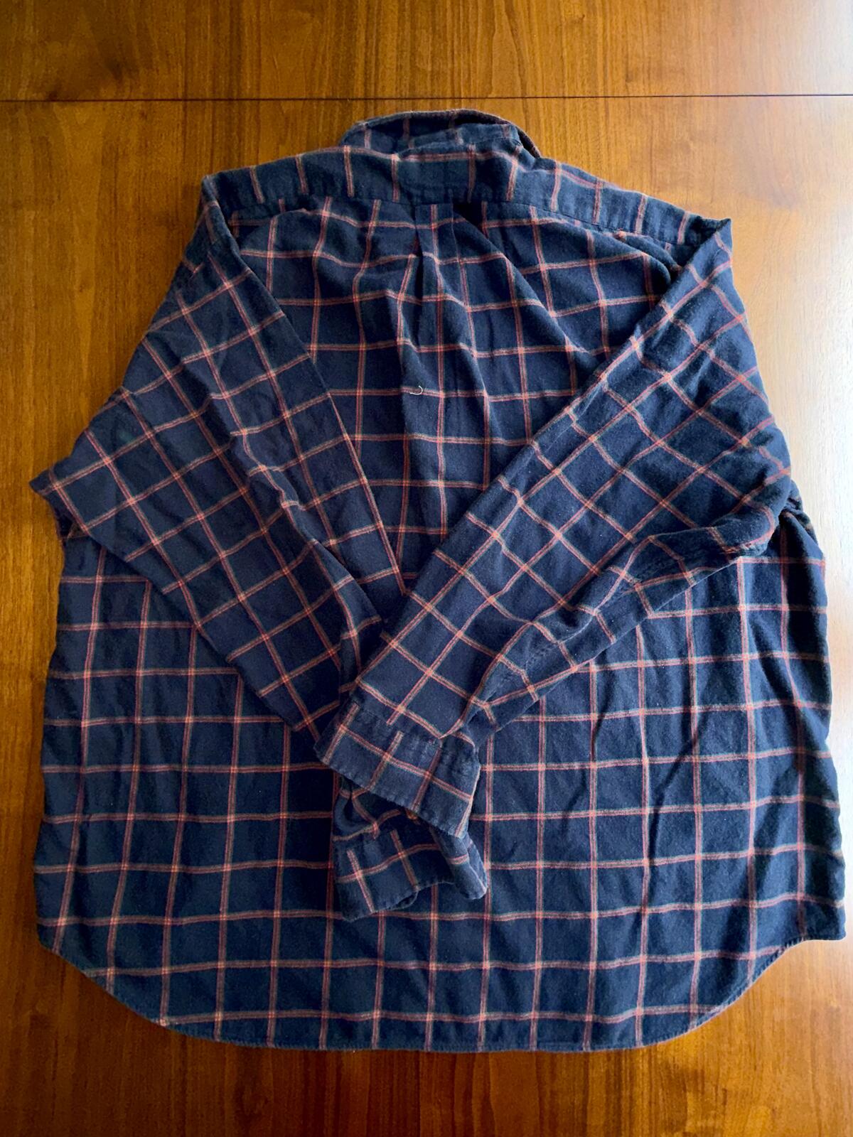 Polo Ralph Lauren Blaire Navy Plaid Button-Down Shirt 100% Cotton - Size XXL