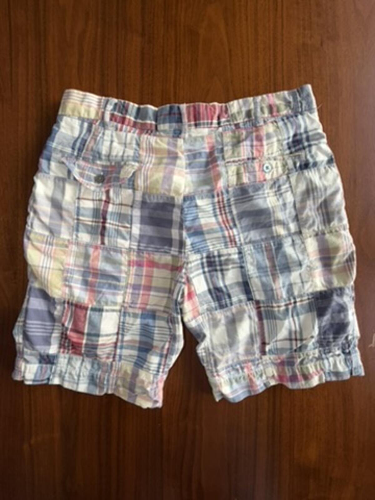 Polo by Ralph Lauren Men's Authentic India Madras Blue Plaid Patchwork Shorts - Size 31