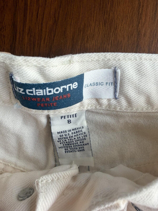 Vintage Liz Claiborne Lizwear White Classic Fit Jeans - Size 8P