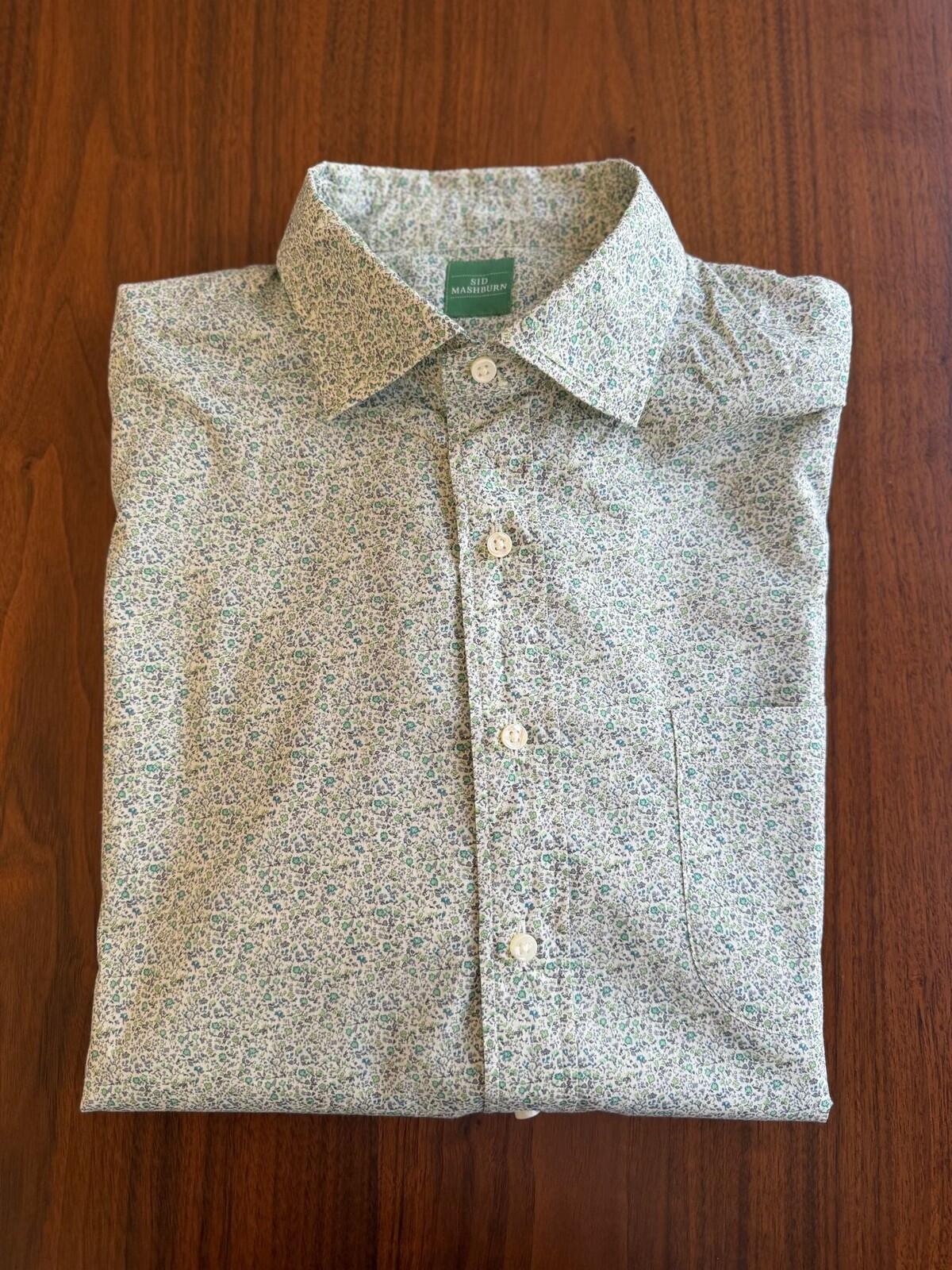 Sid Mashburn Men's Floral Ditsy Print Cotton Button-Down Shirt Size L