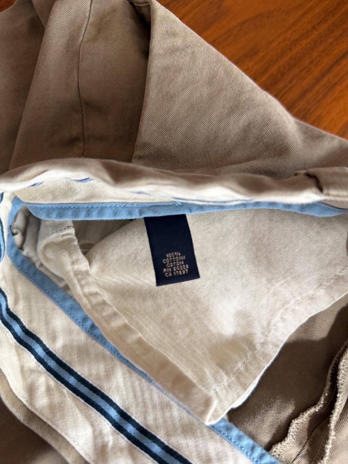 Banana Republic Dawson Relaxed Fit Chino Khaki Pants 34/32
