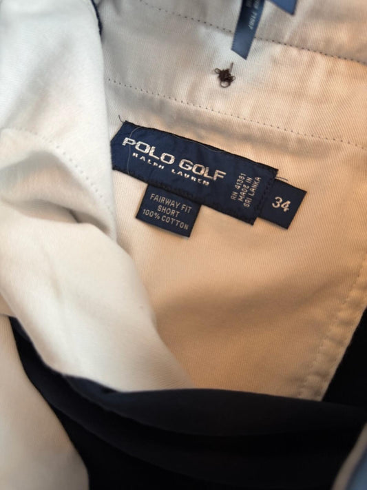 Polo Golf Ralph Lauren Men's Fairway Fit Navy Cotton Golf Shorts - Size 34