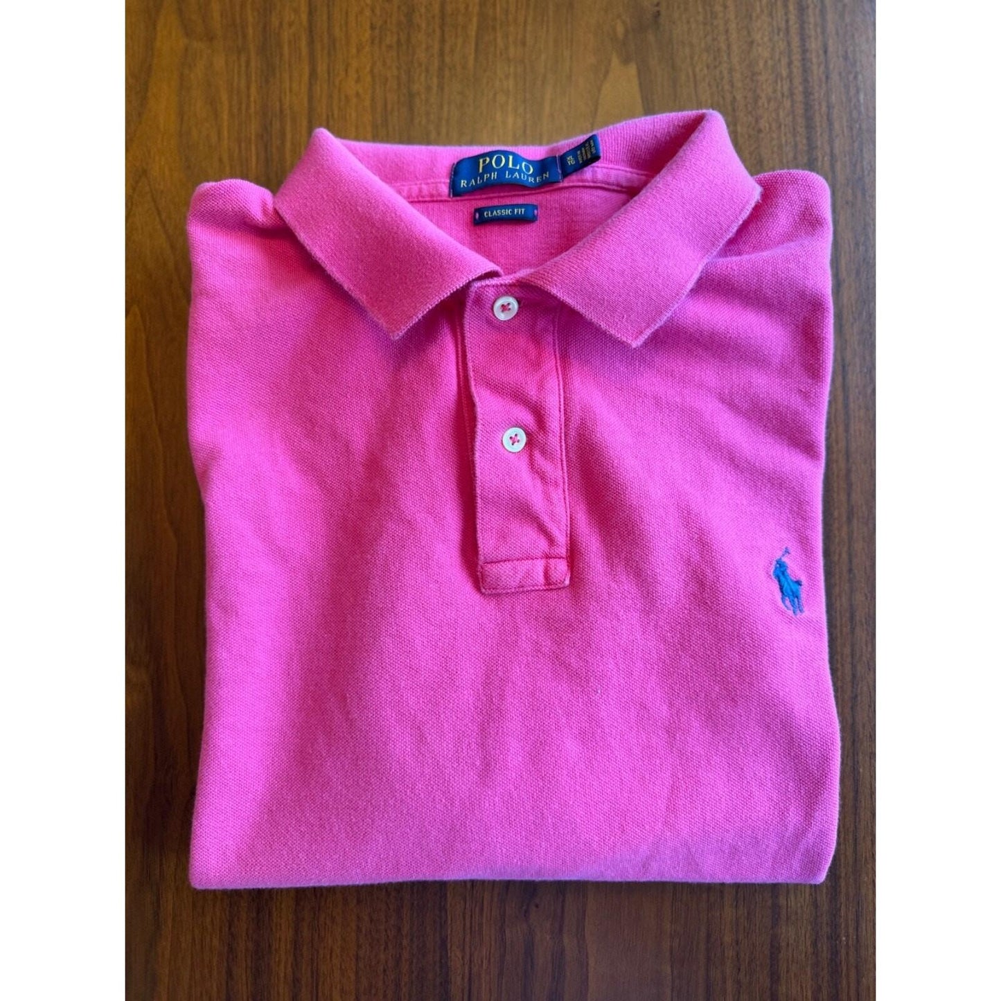 Polo Ralph Lauren Men's Pique Polo Shirt in Bright Pink - Size XL