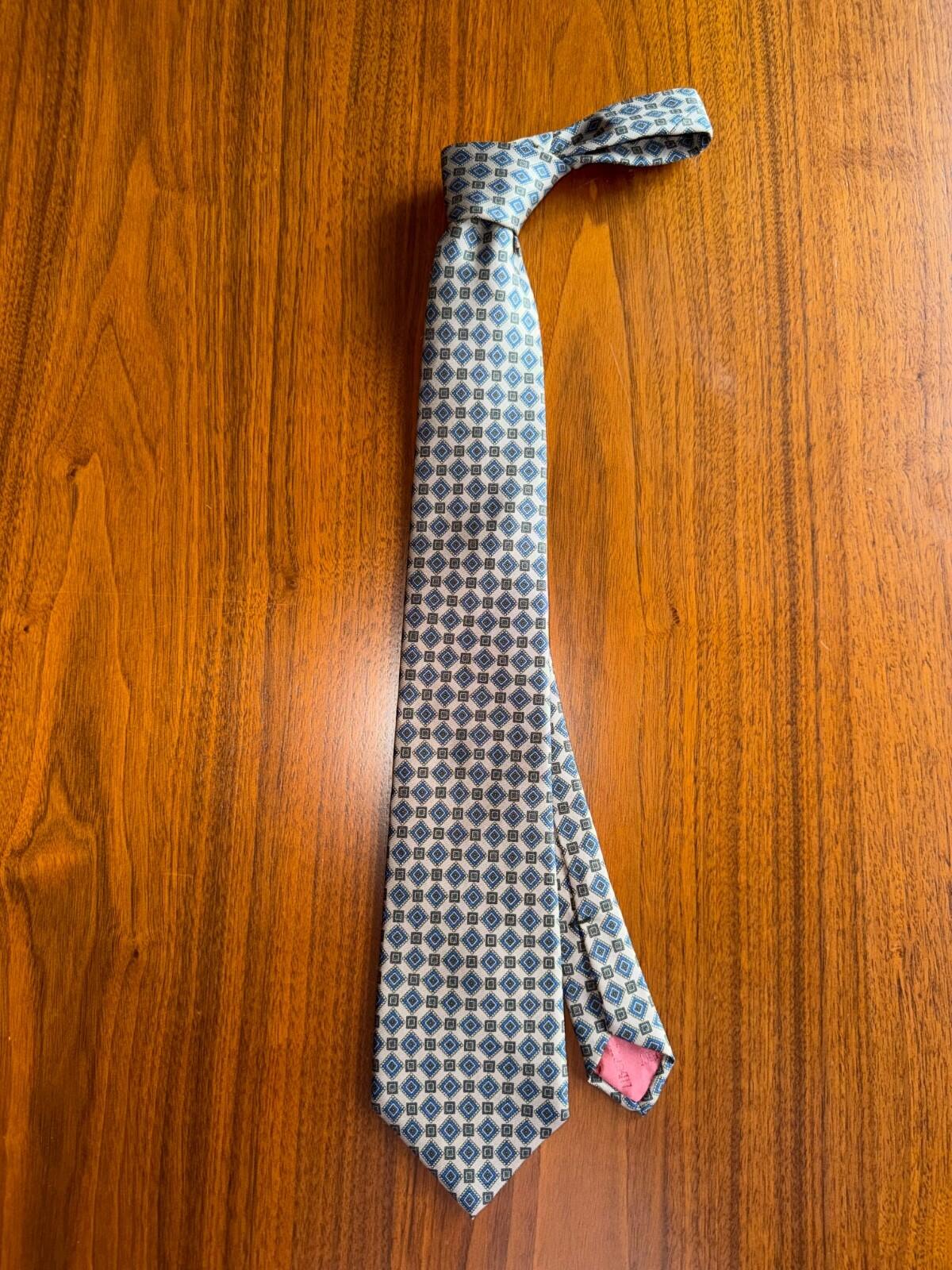 Liberty of London Geometric Medallion Print 100% Silk Tie Made in USA