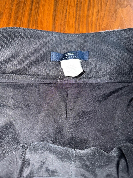 J.Crew Women's Black Stretch Wool Blend Trousers - Size 6
