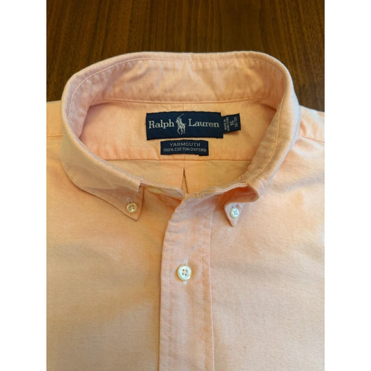 Polo Ralph Lauren Men's Yarmouth Peach Oxford Button-Down Shirt - Size 16-32/33