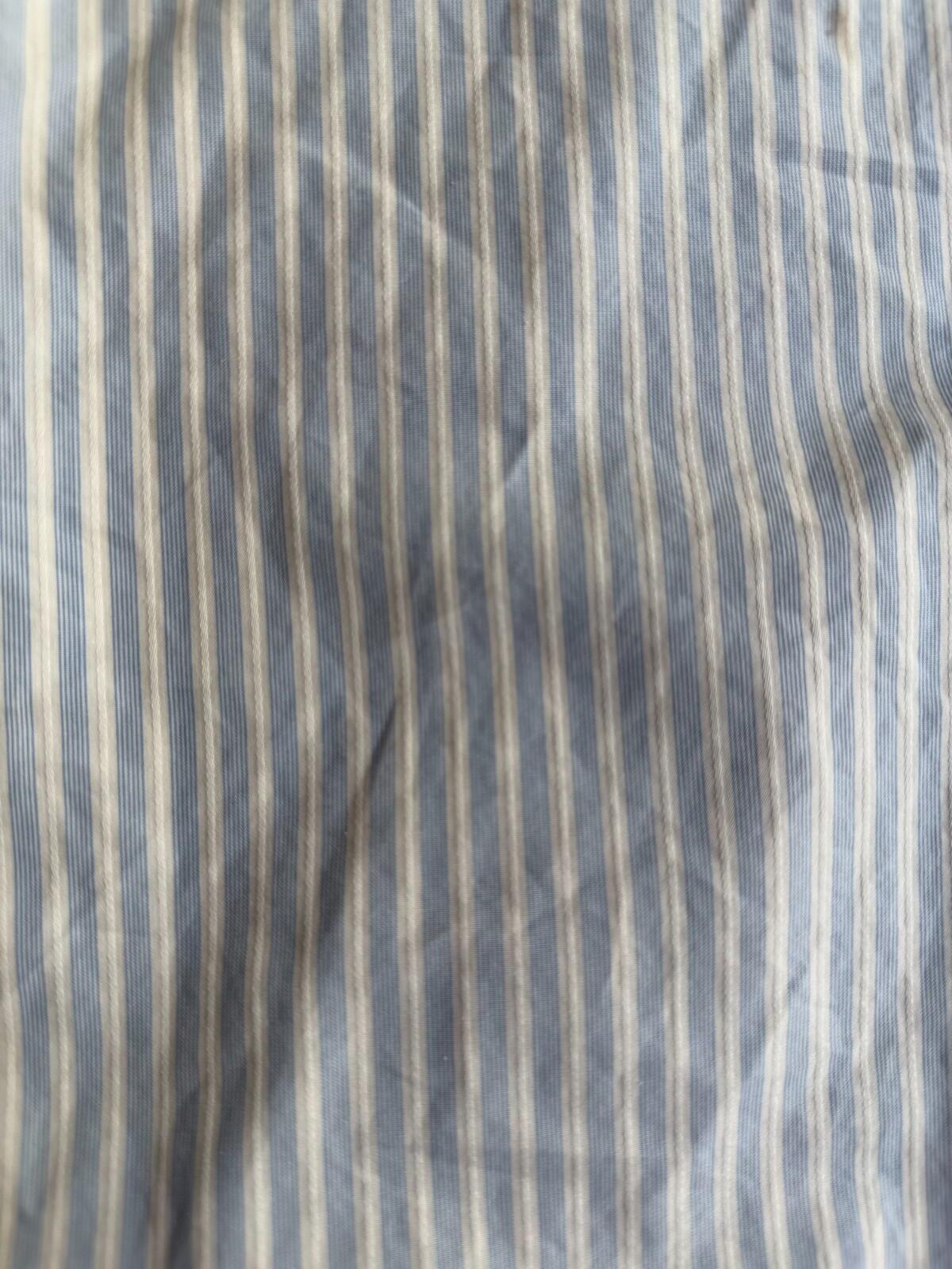Thomas Mason for J.Crew Slim Fit LS Dress Shirt Blue & White Stripe - Size 17-35