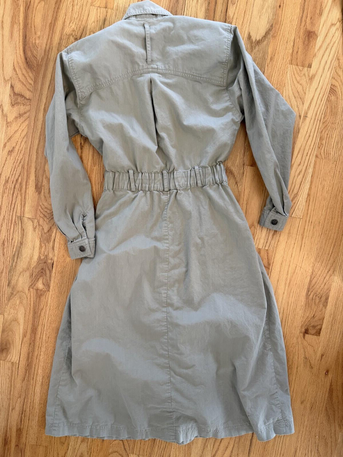 Vintage Impromptu Women's Khaki Utility Dress - Size S