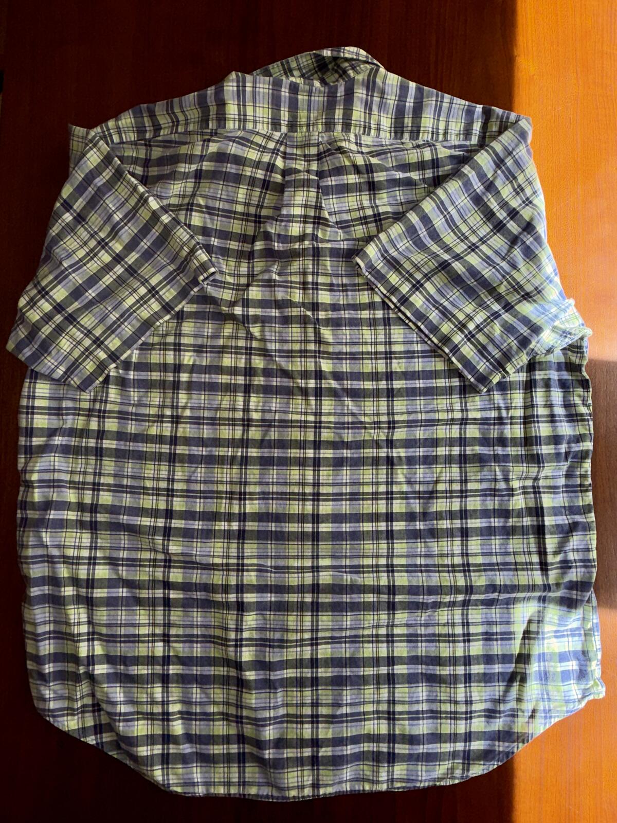 Polo Ralph Lauren Men's Blake Navy Plaid Short Sleeve Button-Front Shirt -Size L