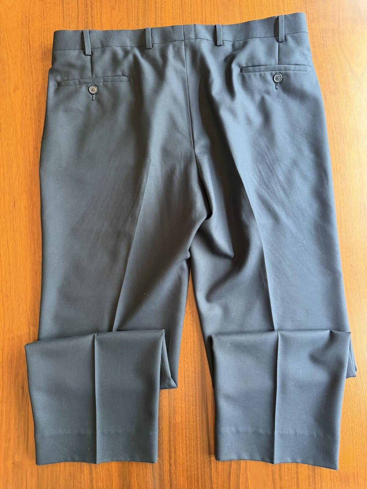 Lauren Ralph Lauren Men's Dark Blue Pleated Dress Pants - Size 36x30