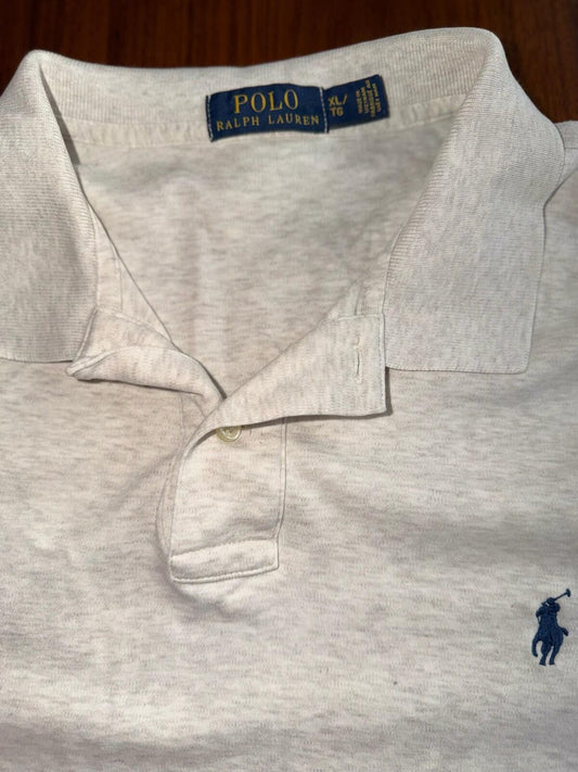 Polo by Ralph Lauren Men's Soft Cotton SS Polo in Heathered Cream - Size XL