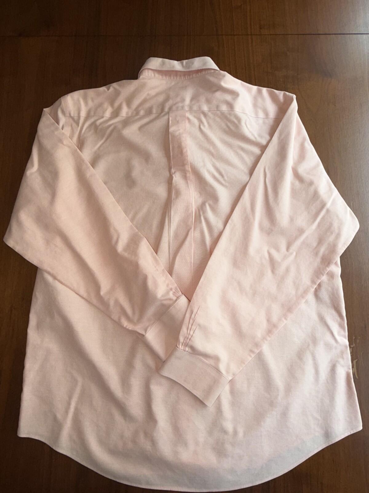 Brooks Brothers 346 Pink Oxford Long Sleeve Button-Down Shirt - Size L