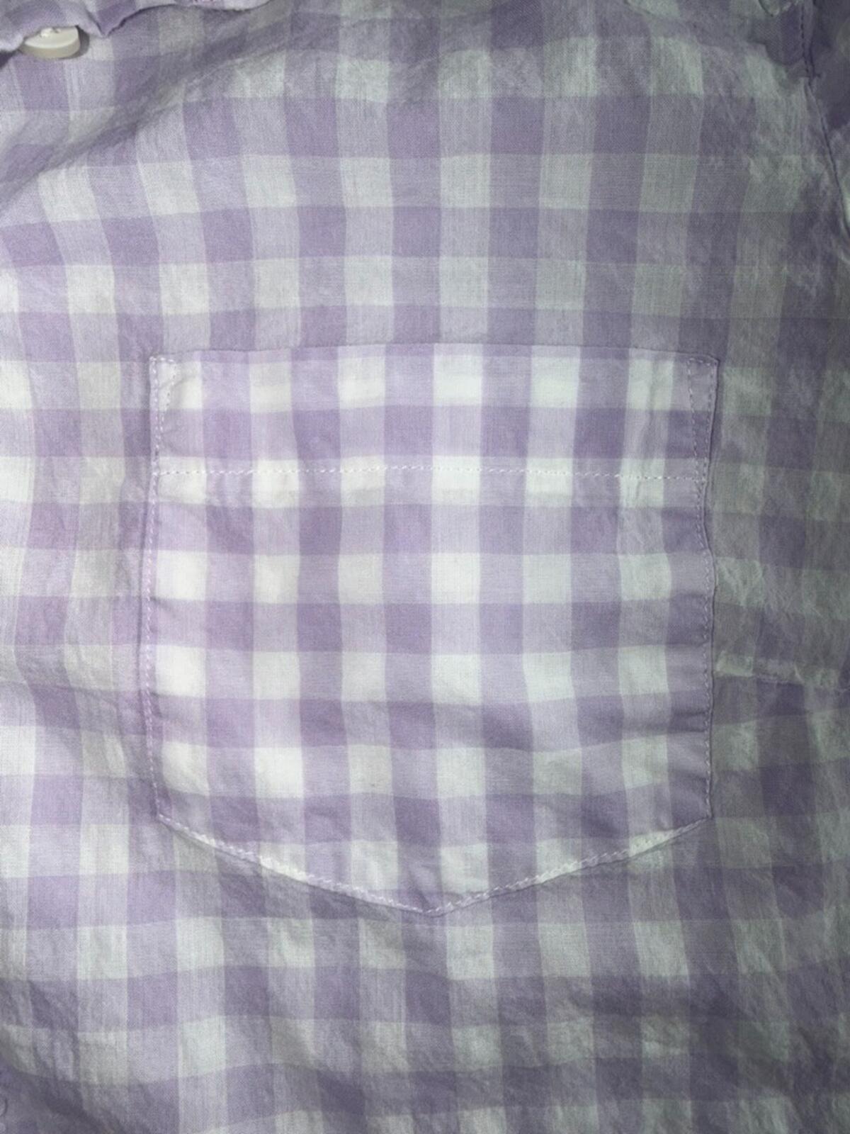 J.Crew Women's Purple Gingham Cotton Button Down - Size L