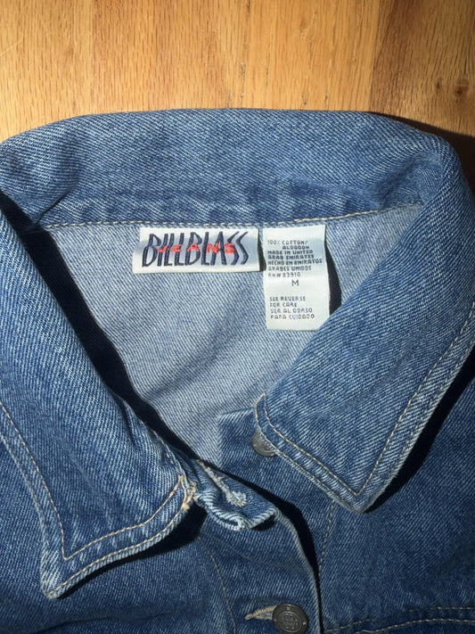 Vintage Bill Blass Women's Medium Wash Denim Jacket - Size M