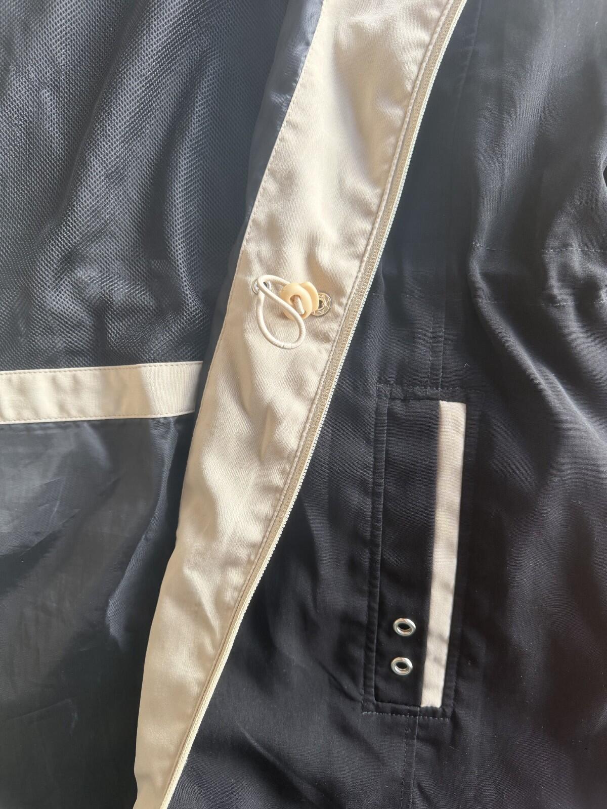 Liz Claiborne Women's Black Hooded Rain Jacket w/Tan Accents - Size XLP
