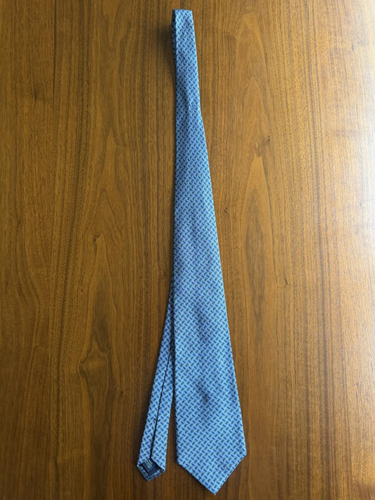 Vintage Polo Ralph Lauren Blue Patterned Silk Neck Tie