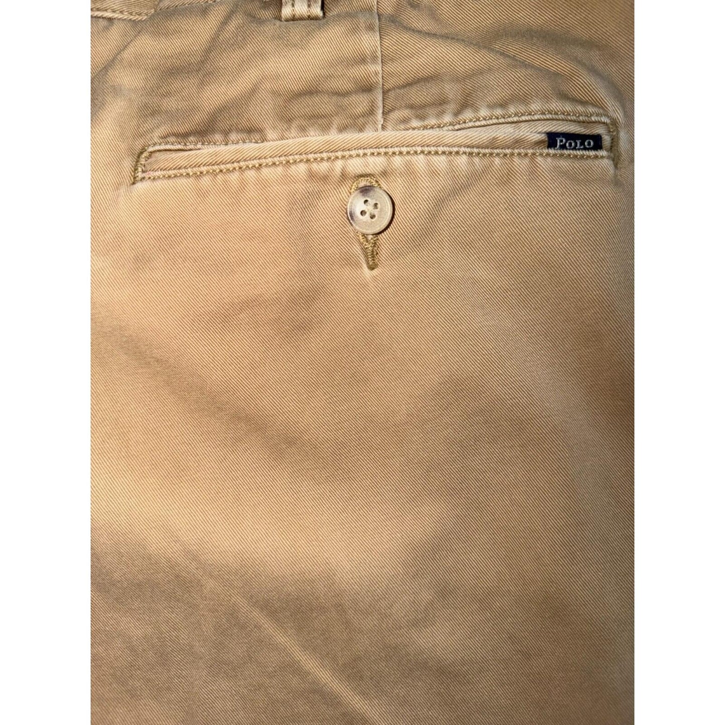 Polo Ralph Lauren Men's Relaxed Fit Flat Front Chino Khaki Pants 40x32