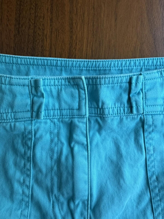 Jones New York Signature Women's Turquoise Cotton Shorts - Size 4