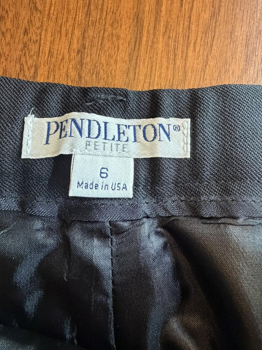 Pendleton Women's Petite Black Wool Dress Pants - Size 6P