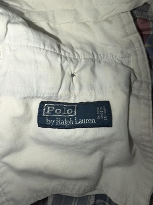 Polo by Ralph Lauren Men's Authentic India Madras Blue Plaid Patchwork Shorts - Size 31