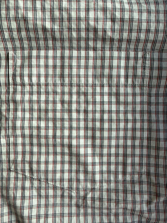 J.Crew Men's Thompson Shirtings 80s 2-Ply Red Plaid Button-Down Shirt - Size 17-35