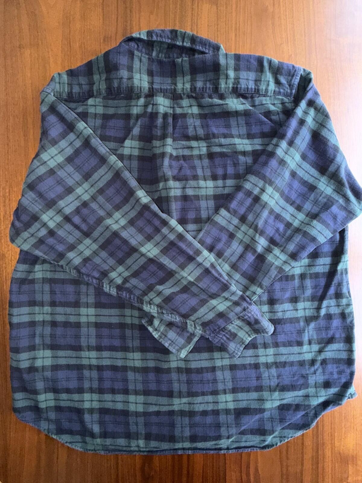 Brooks Brothers Men's Flannel Traditional Fit Green/Blue Plaid - Size XL
