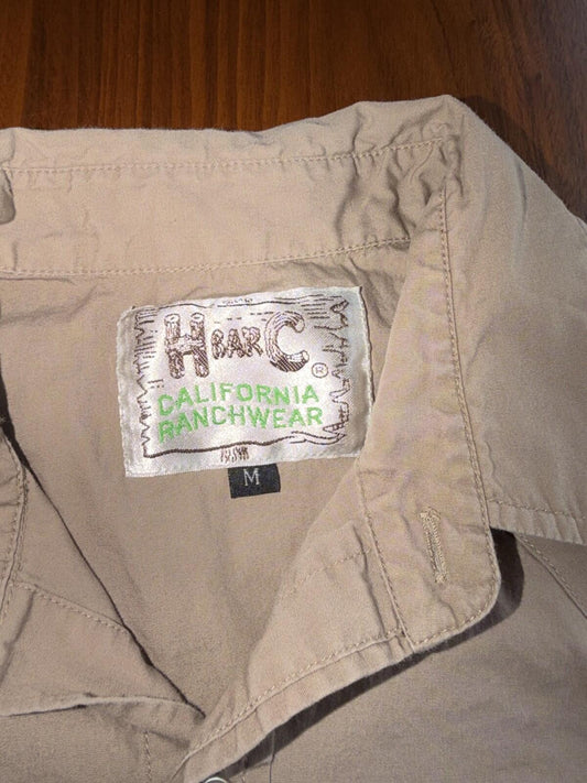 Vintage H Bar C California Ranchwear Brown Western Snap Shirt - Size M