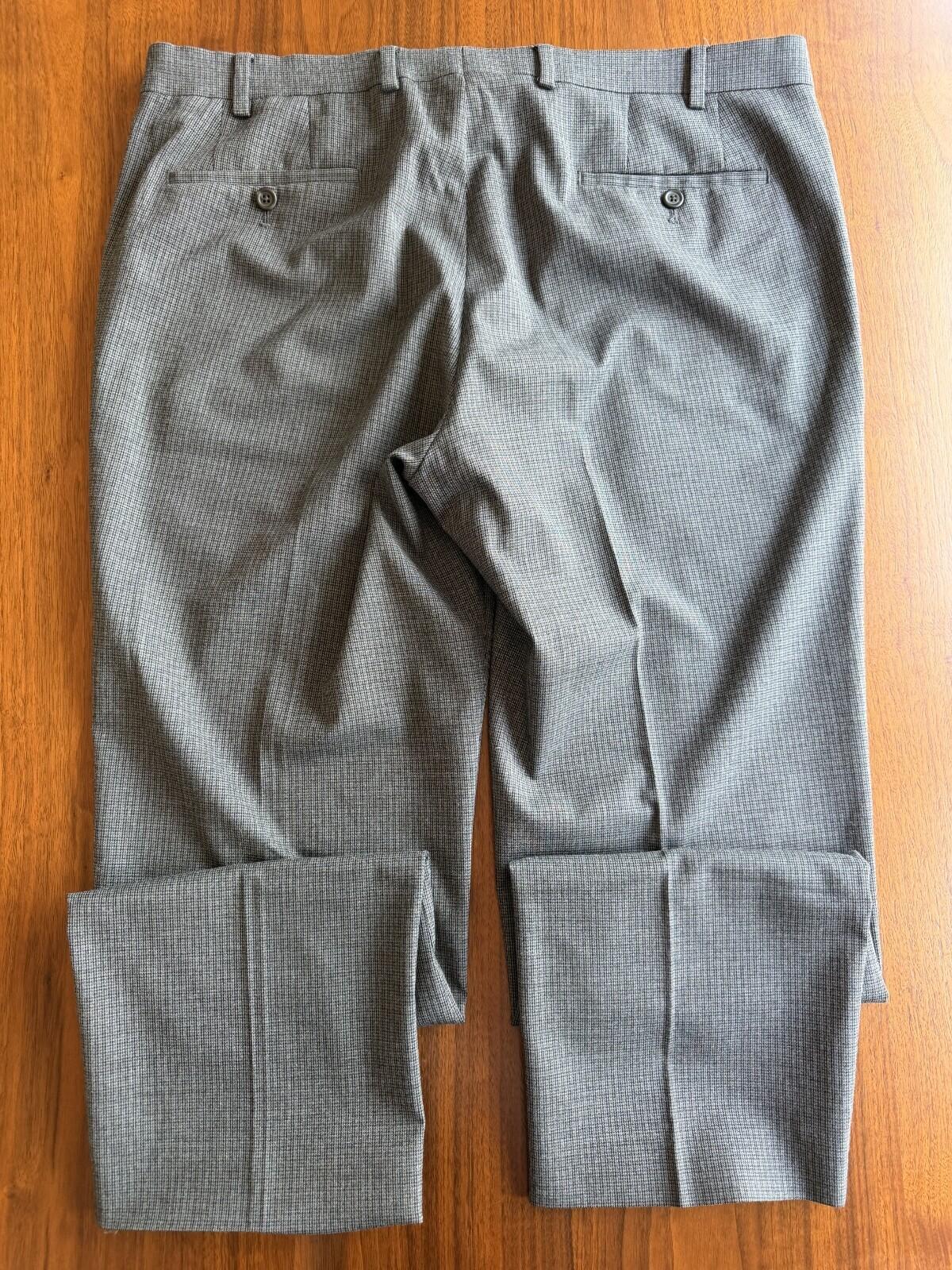 Lauren Ralph Lauren Men's Grey Micro-Check Dress Pants - Size 36x30