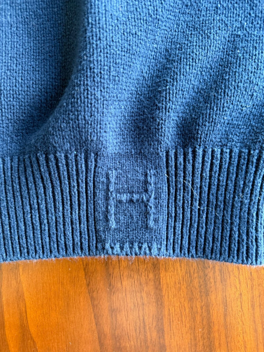Vintage St. John's University School of Law Navy Crewneck Knit Sweater - Size L