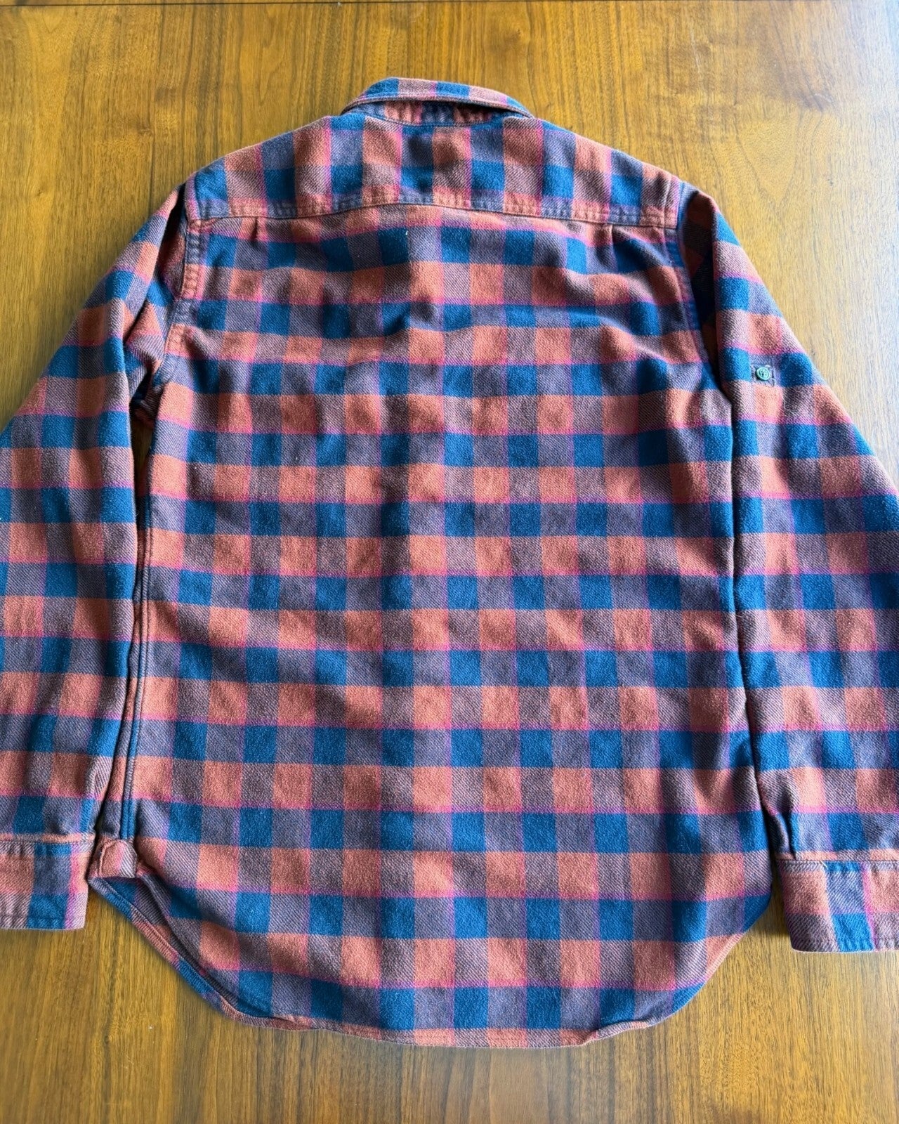 Club Monaco Orange Plaid Flannel Button Down - Size S