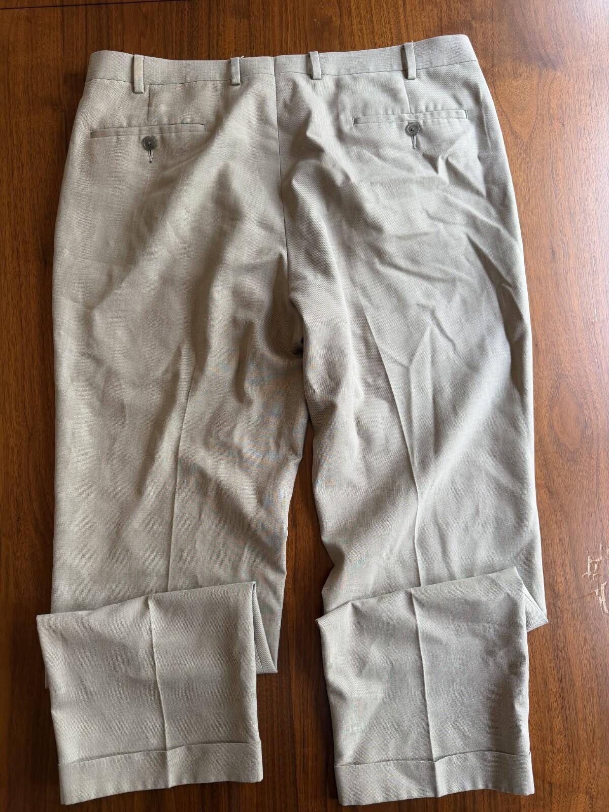 Lauren Ralph Lauren Men's Tan Pleated Cuffed Dress Pants - Size 36x30