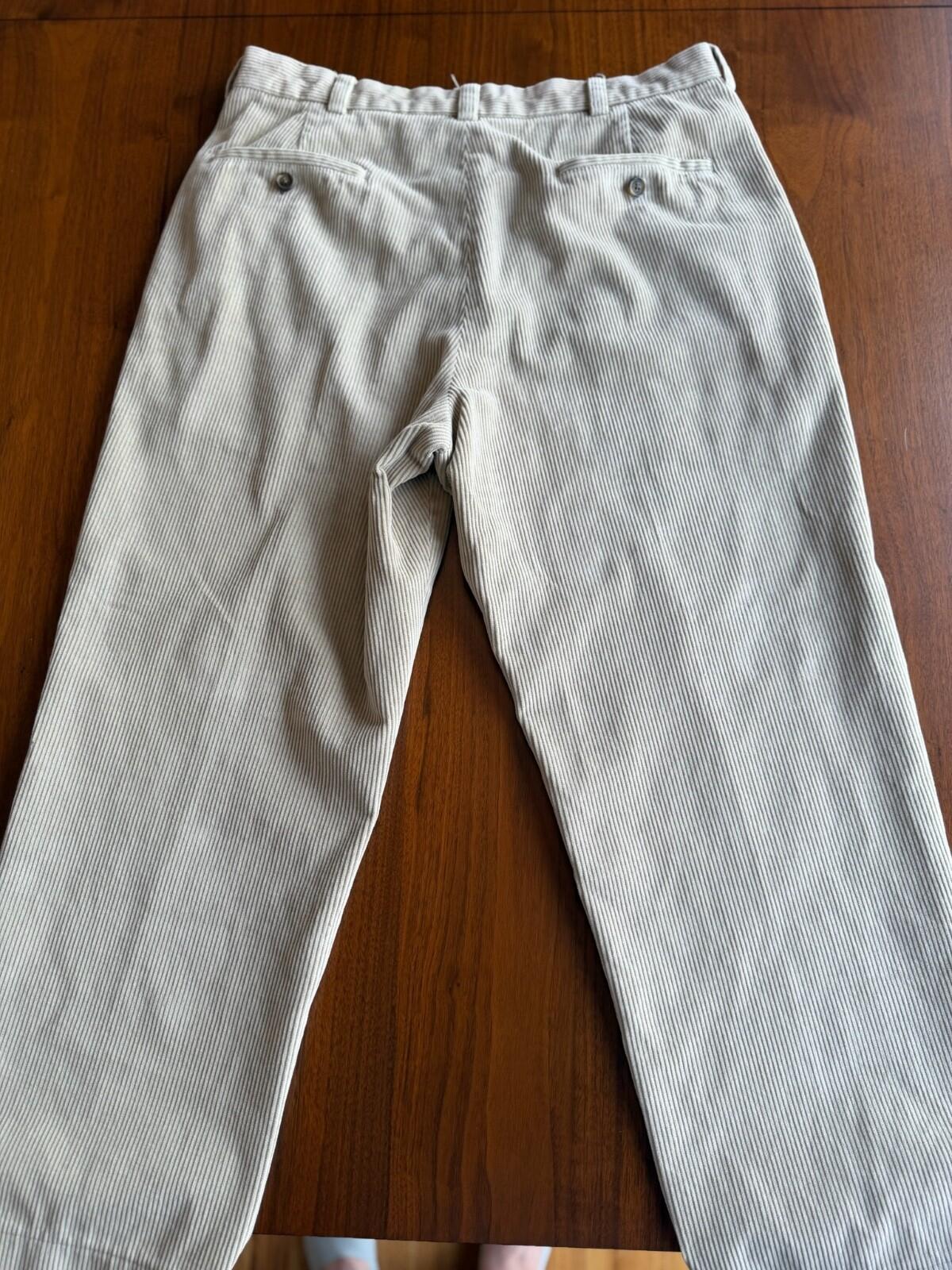 Brooks Brothers 346 Men's Tan Corduroy Pants - W 35 L 30