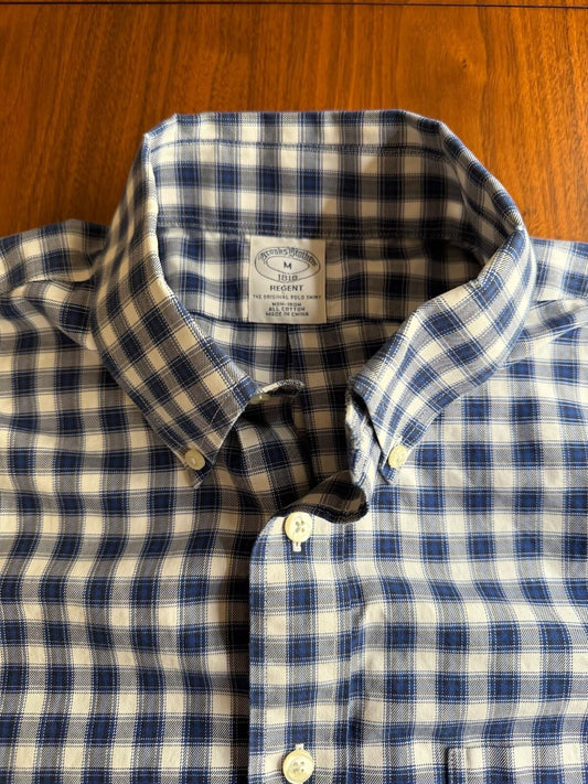 Brooks Brothers Regent Fit Non-Iron Gingham Button Down - Size M