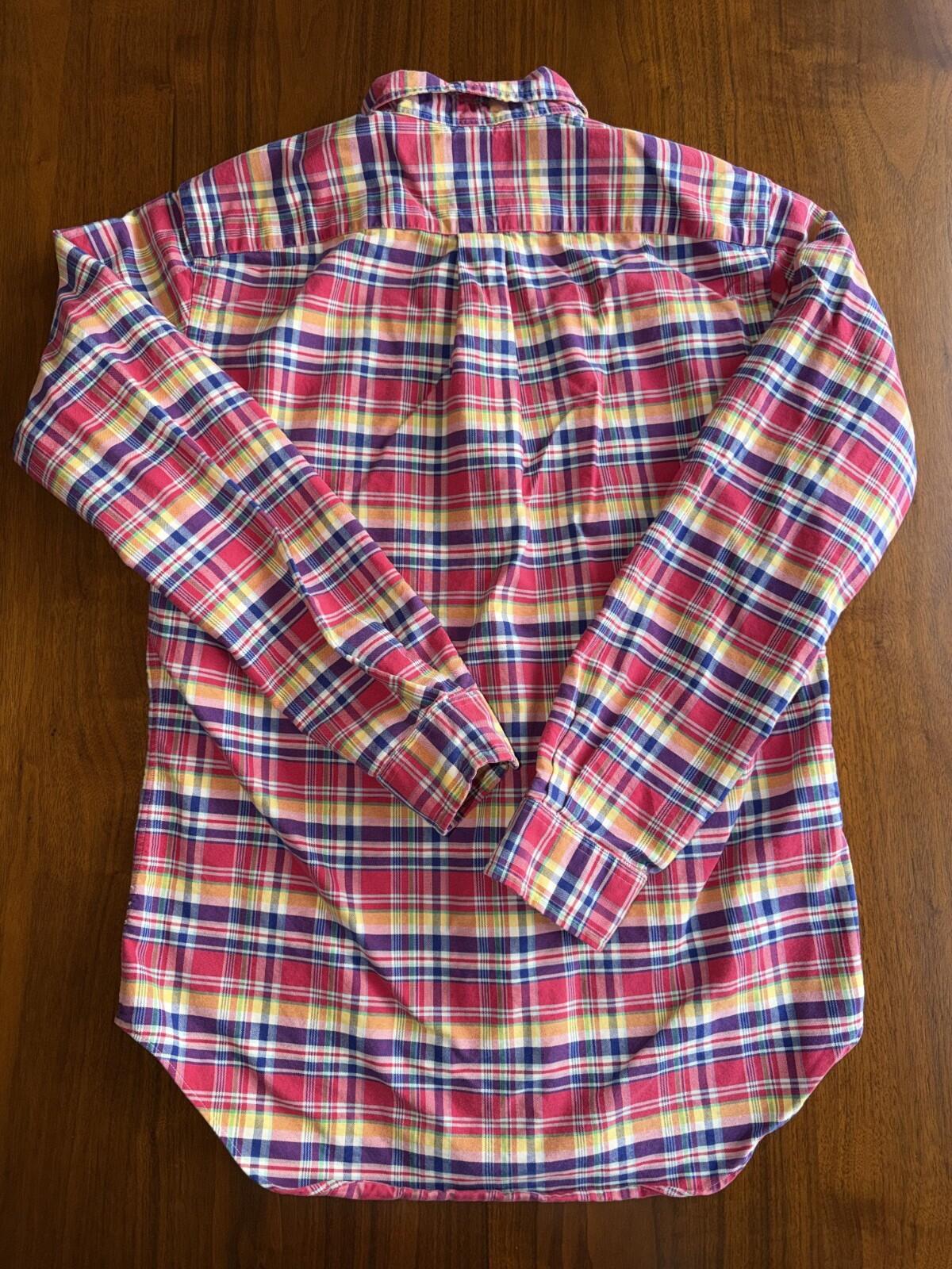 Polo Ralph Lauren Men's Classic Fit Pink Plaid Button-Down Shirt - Size S