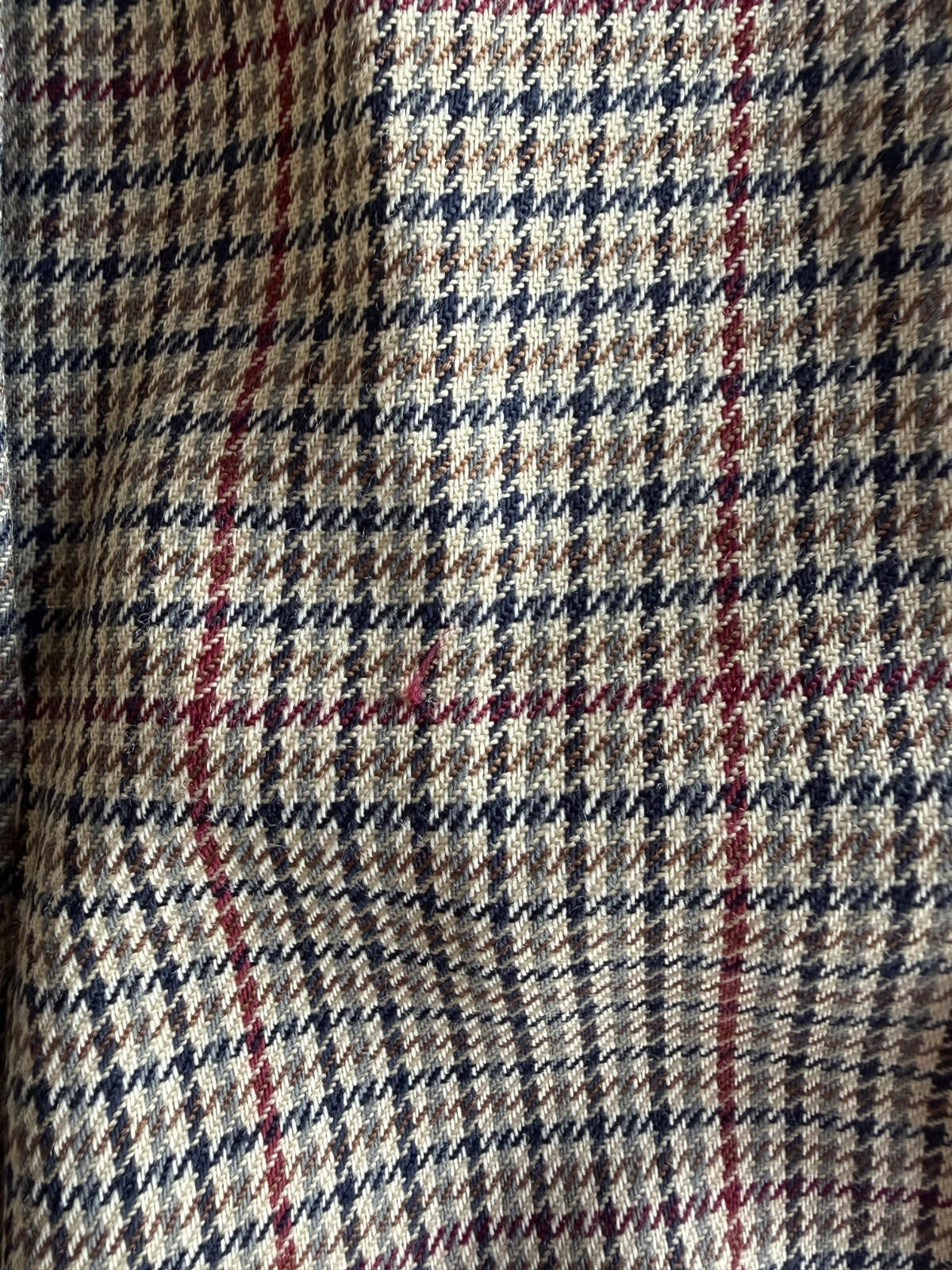 Vintage Charter Club Women's Wool High Rise Pleated Houndstooth Pants - Size 8P
