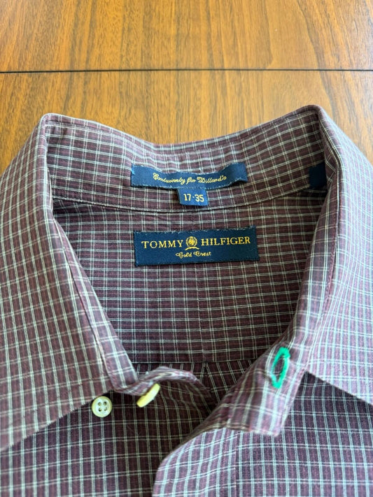 Tommy Hilfiger Gold Crest Dillard's Men's Plaid Button Down - 17 35