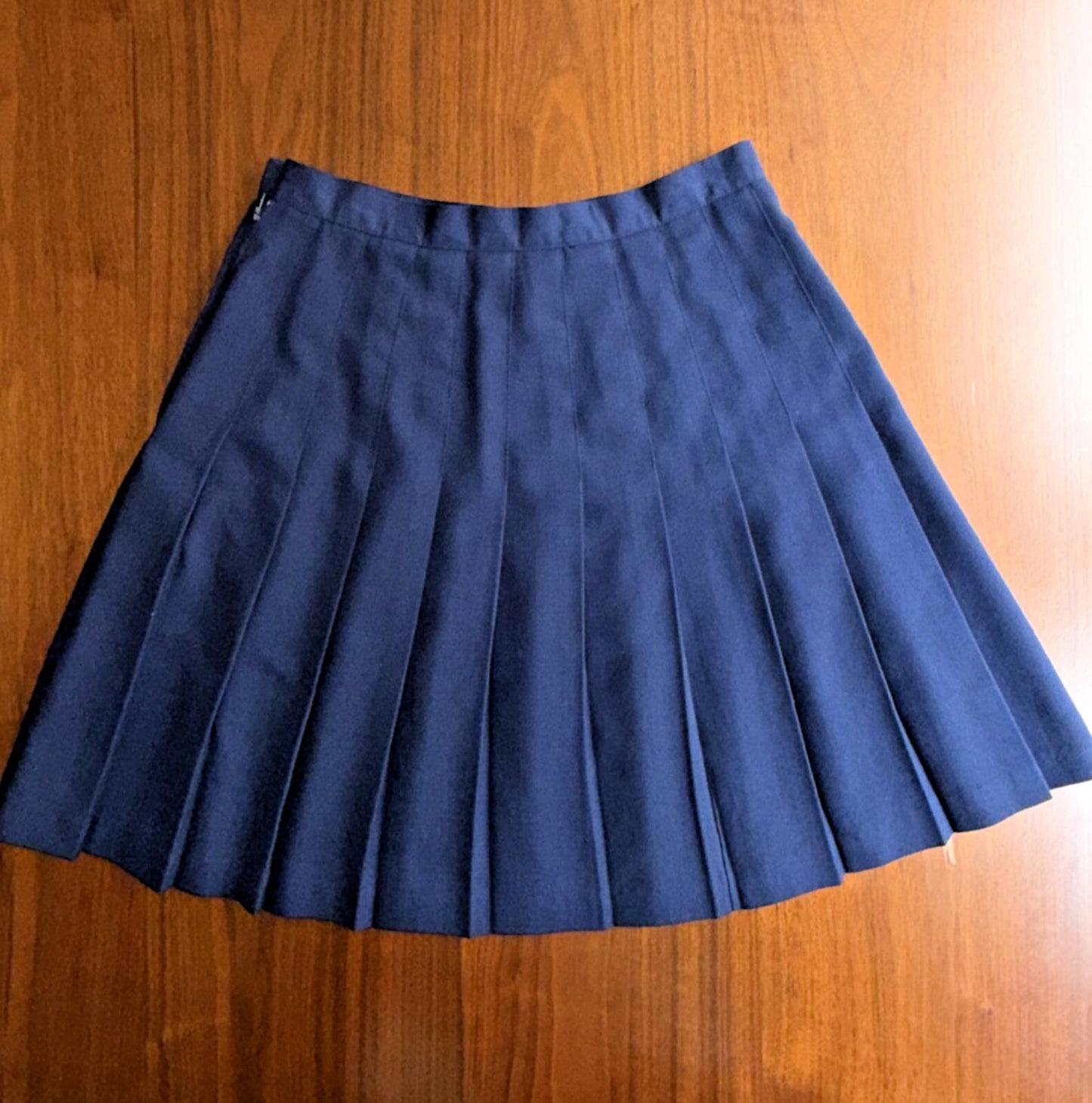 Vintage Savannah Pleated Navy Skirt - Size 12