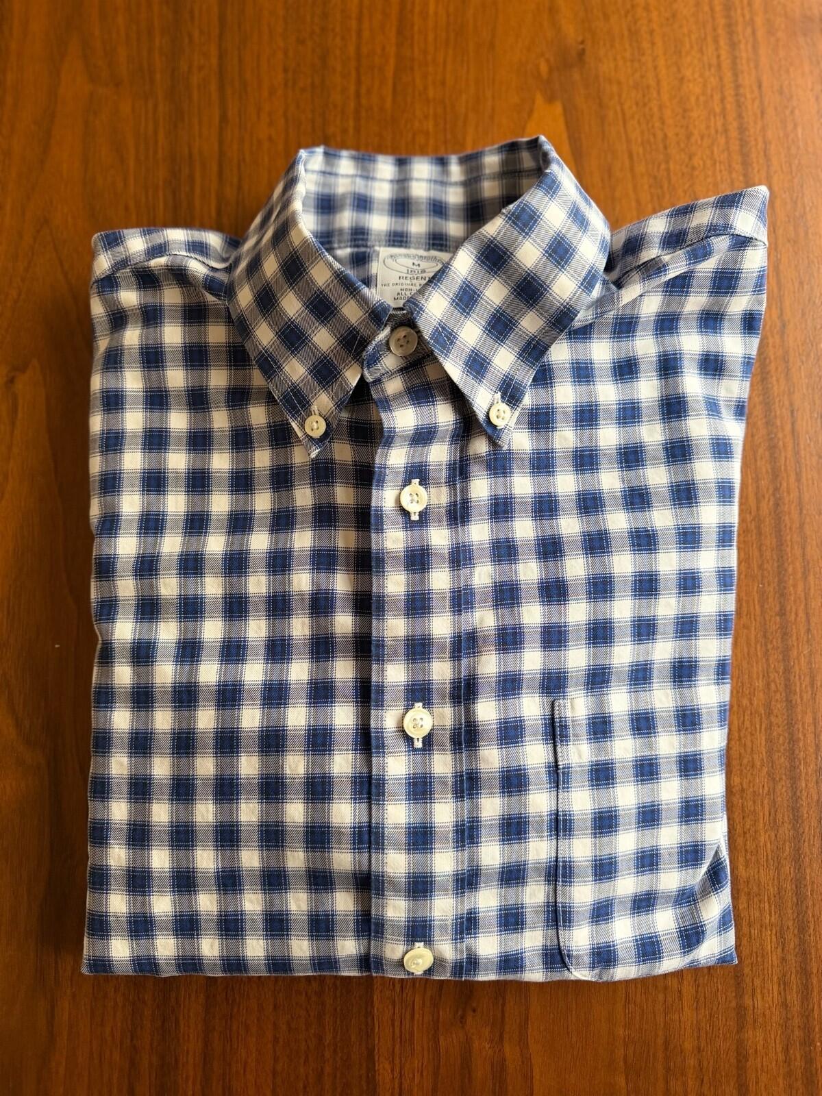 Brooks Brothers Regent Fit Non-Iron Gingham Button Down - Size M