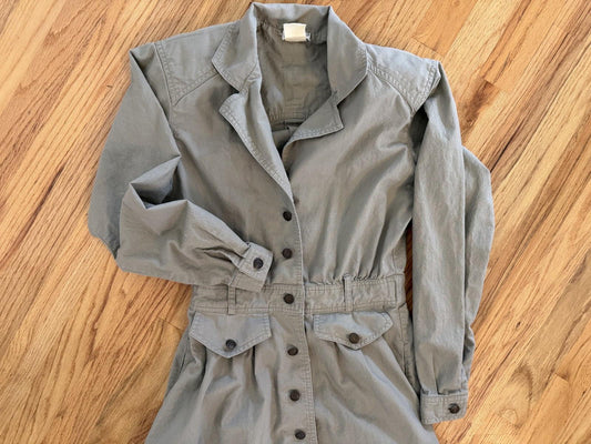 Vintage Impromptu Women's Khaki Utility Dress - Size S