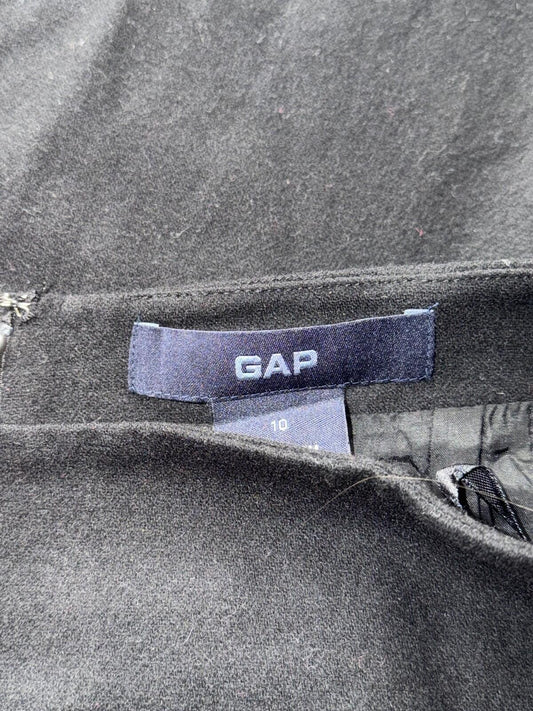 GAP Women's Wool Blend Mid-Length Skirt Black - Size 10