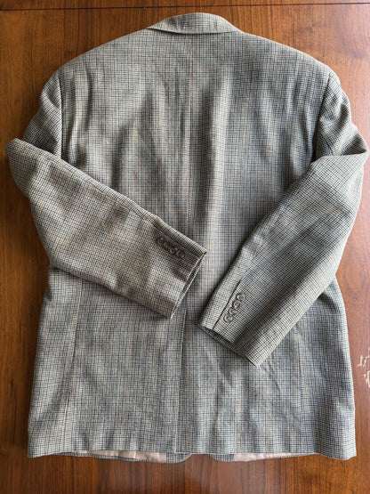 Lauren Ralph Lauren Men's Houndstooth Brown Wool-Silk Sport Coat - 44R