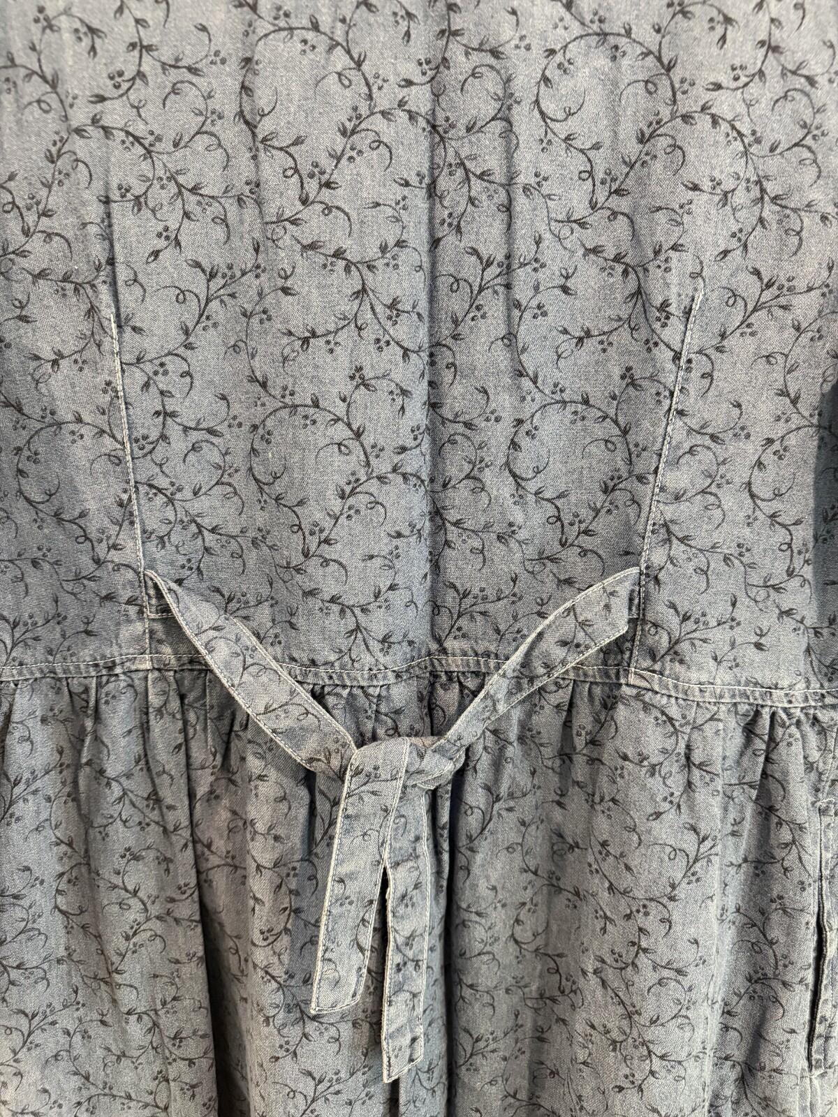 Capacity Women's Floral Patterned Denim Dress - Size S