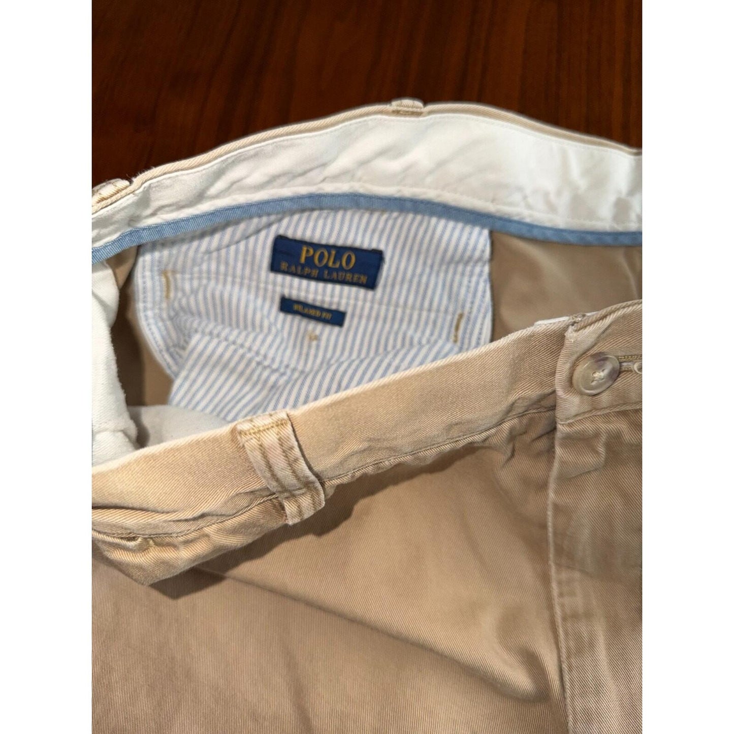 Polo Ralph Lauren Men's Relaxed Fit Flat Front Chino Khaki Pants 40x32