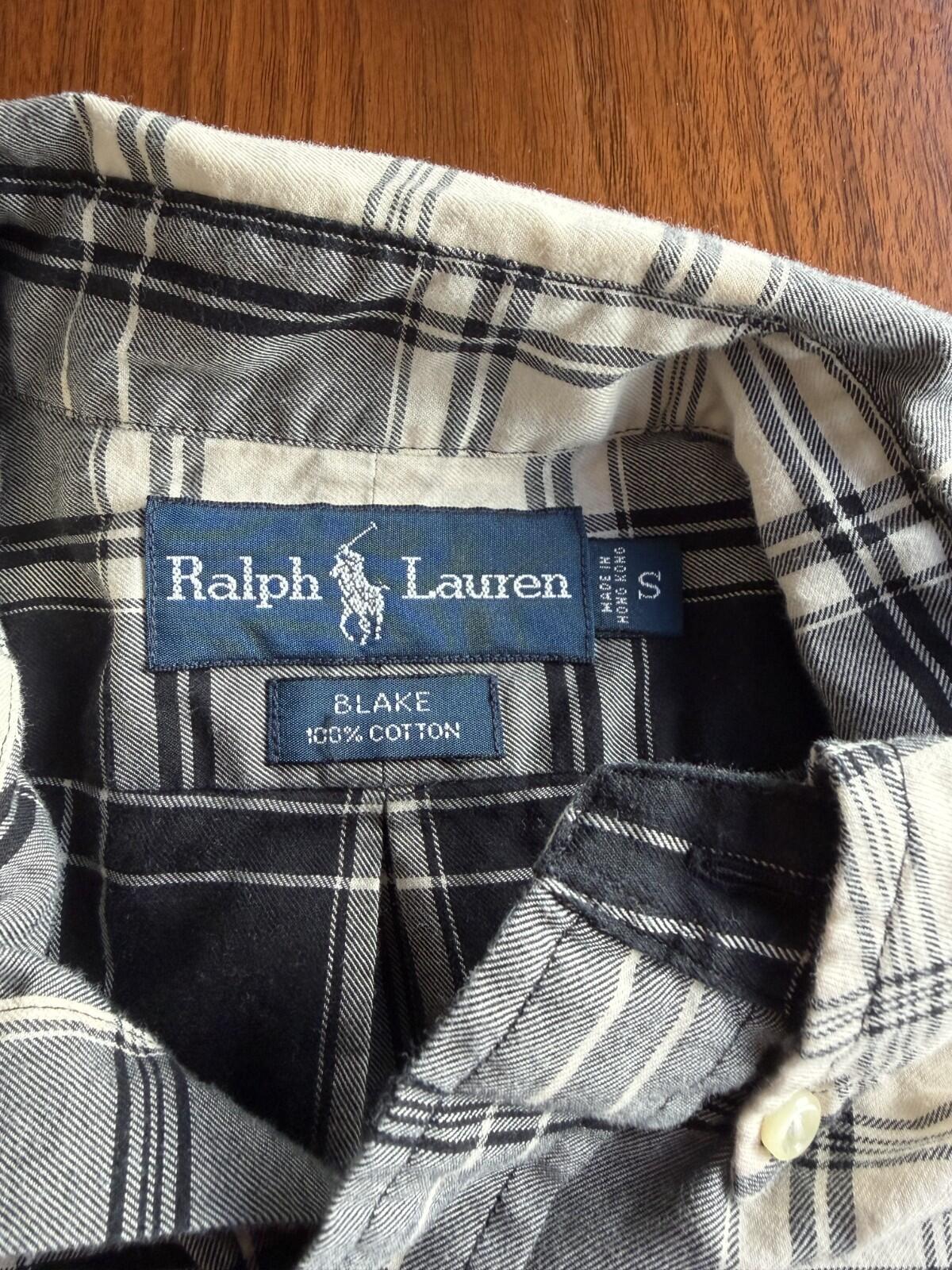 Ralph Lauren Men's Blake Black Plaid Button-Down Shirt - Size S