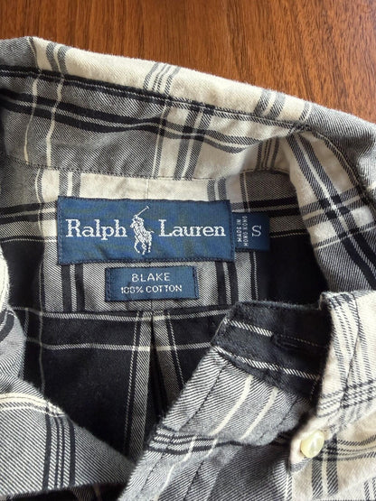 Ralph Lauren Men's Blake Black Plaid Button-Down Shirt - Size S