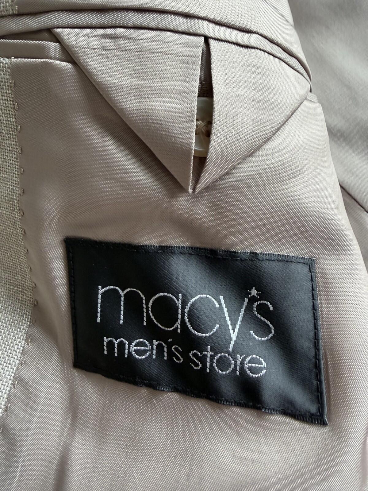Lauren Ralph Lauren Grey Linen-Blend Two-Button Blazer 36R