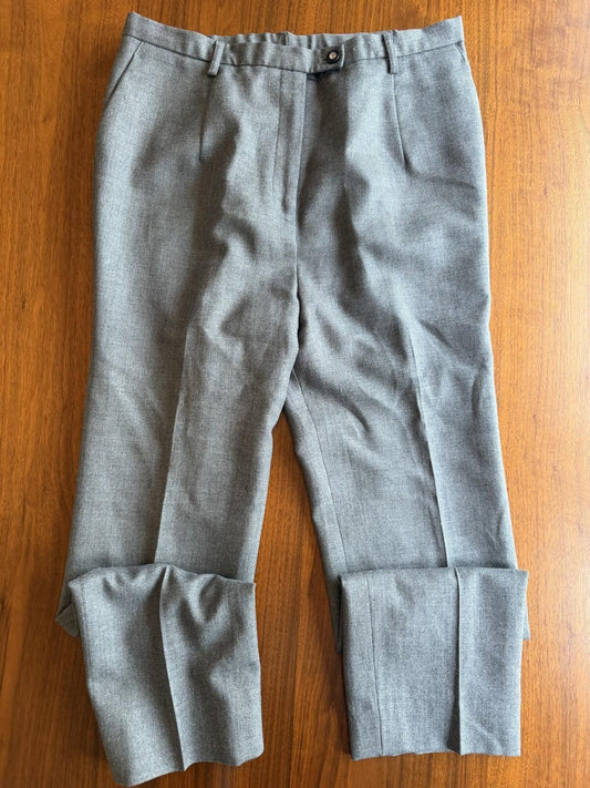 Vintage Pendleton Women's 100% Virgin Wool Pleated Trousers - Size 14